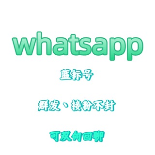WhatsApp蓝标号 群发丶接粉稳