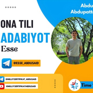 (Esse)Ona tili va adabiyot TIME oilasi