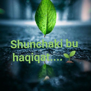 SHUNCHAKI BU HAQIQAT..🌱
