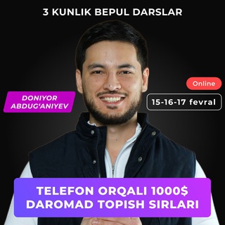 15-16-17-fevral | 1000$ Telefon orqali daromad | DoniyorFX