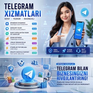 @TELEGRAM XIZMATLARI Spamdan chiqaramiz