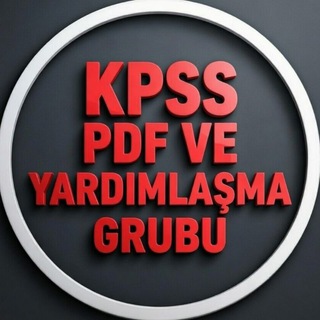 KPSS PDF VE YARDIMLAŞMA SOHBET GRUBU