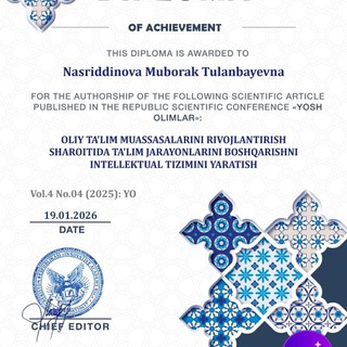 MUBORAK Nasriddinova