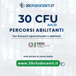 30 CFU eCampus - art. 13 abilitazione