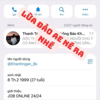 Cùng lên phốt Khanhngan_9x lừa đảo nhé ae